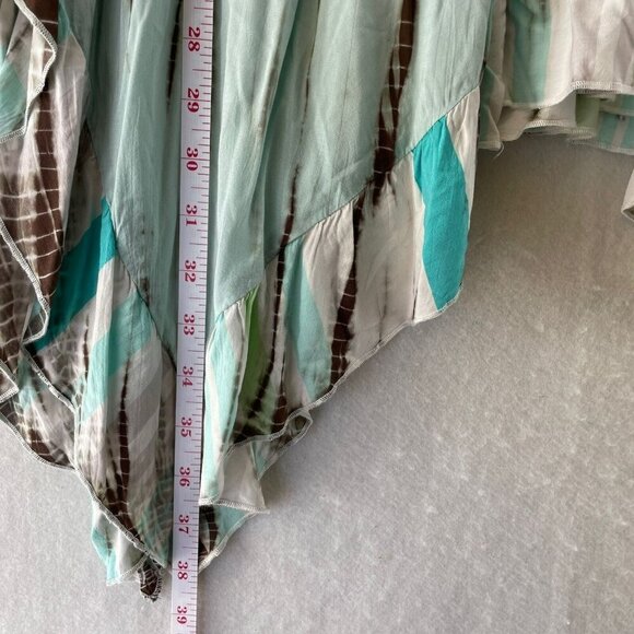 American Rag Cie Tube Dress Womens L Green Smocked A Line Boho Summer Stretch - Picture 5 of 7